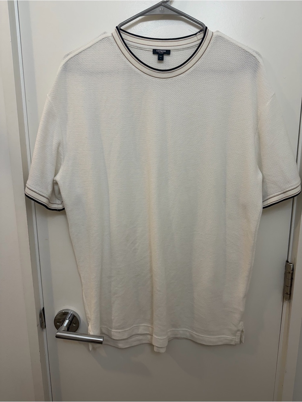 Express Cream Short-Sleeve Crewneck